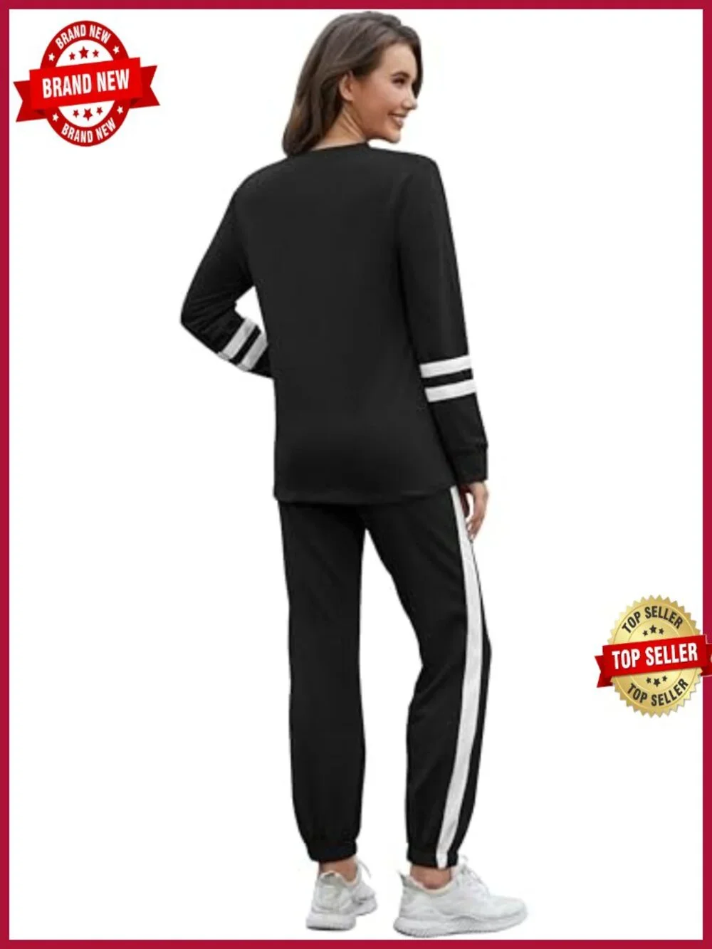 2 Piece Lounge Set Sweatsuit for Women Long Sleeve Crewneck Pullover Jogger